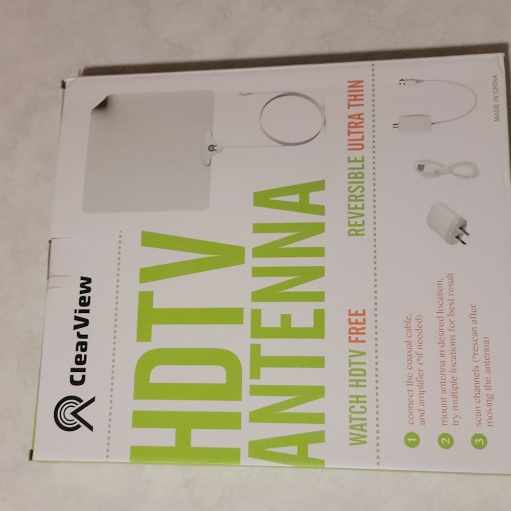 Clearview HDTV Antenna window/wall mount 50 mile range